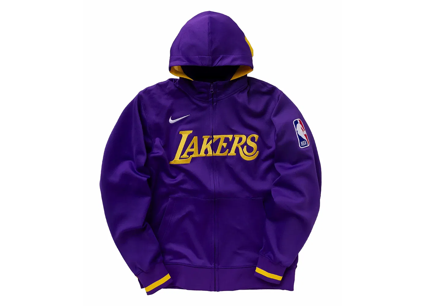 Мужская худи на молнии с принтом Nike NBA Los Angeles Lakers Home Showtime Dri-Fit Full-Zip Hoodie, Purple