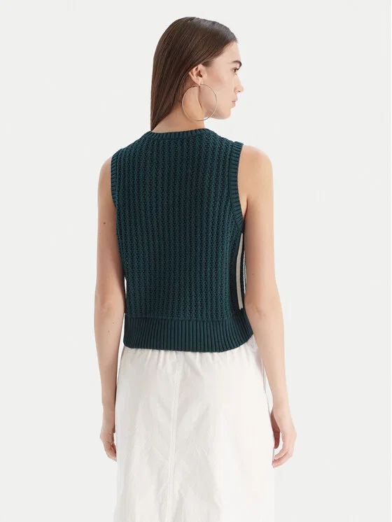 Топ regular fit adicolor Adidas, зеленый — фото 3