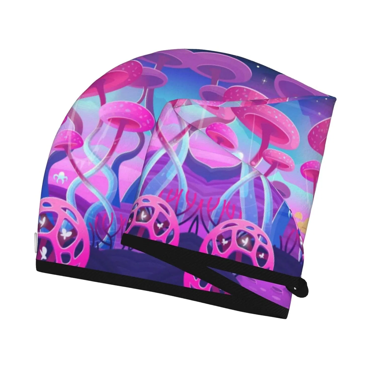 Шапочка для сушки волос Magic Mushroom, Coral Velvet, Oudrspo, 64x26 см — фото 3