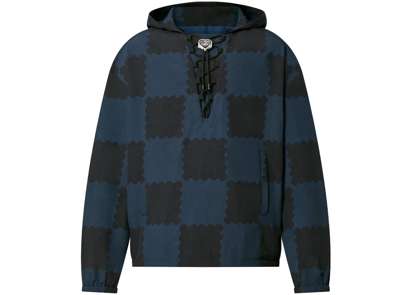 Мужская ветровка с принтом Giant Damier Laces Louis Vuitton, Dark Ocean