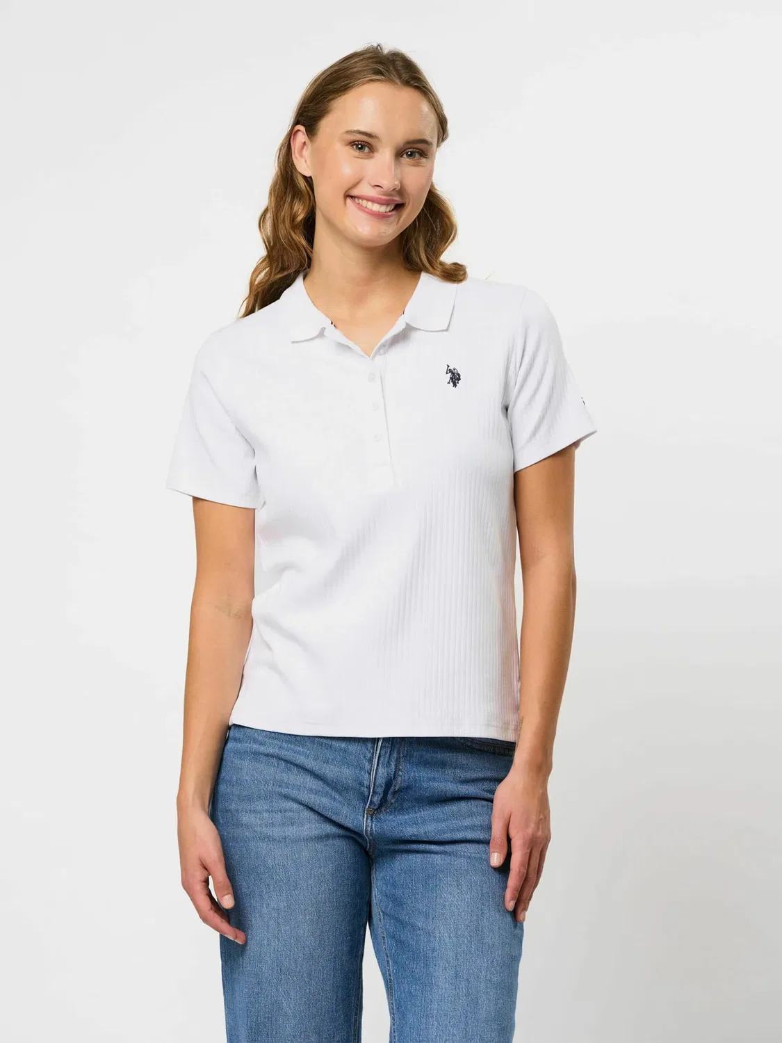 Футболка U.S. POLO ASSN. UWHelga белого цвета — фото 3