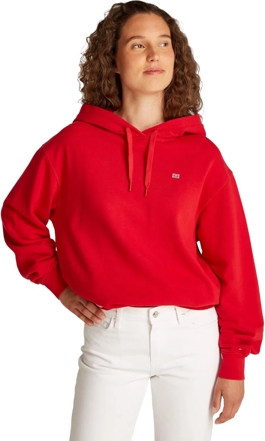 Женский худи с капюшоном Contrast Flag Tommy Hilfiger, Red (Primary Red)