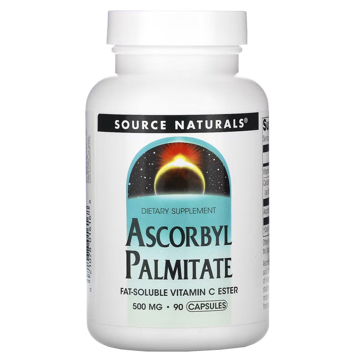 

Source Naturals, аскорбил пальмитат, 500 мг, 90 капсул