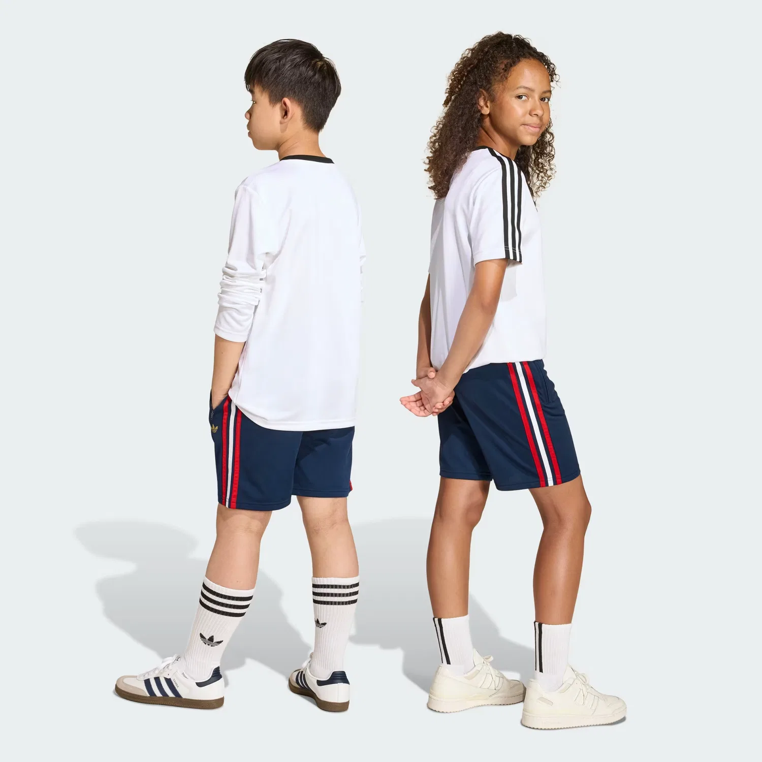 Детские шорты на шнурке Firebird Adidas Originals, темно-синий/темно-золотой — фото 2