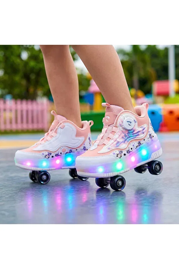 Детские туфли-оксфорды для девочек с принтом Roller skate shoes Rocky, Somon