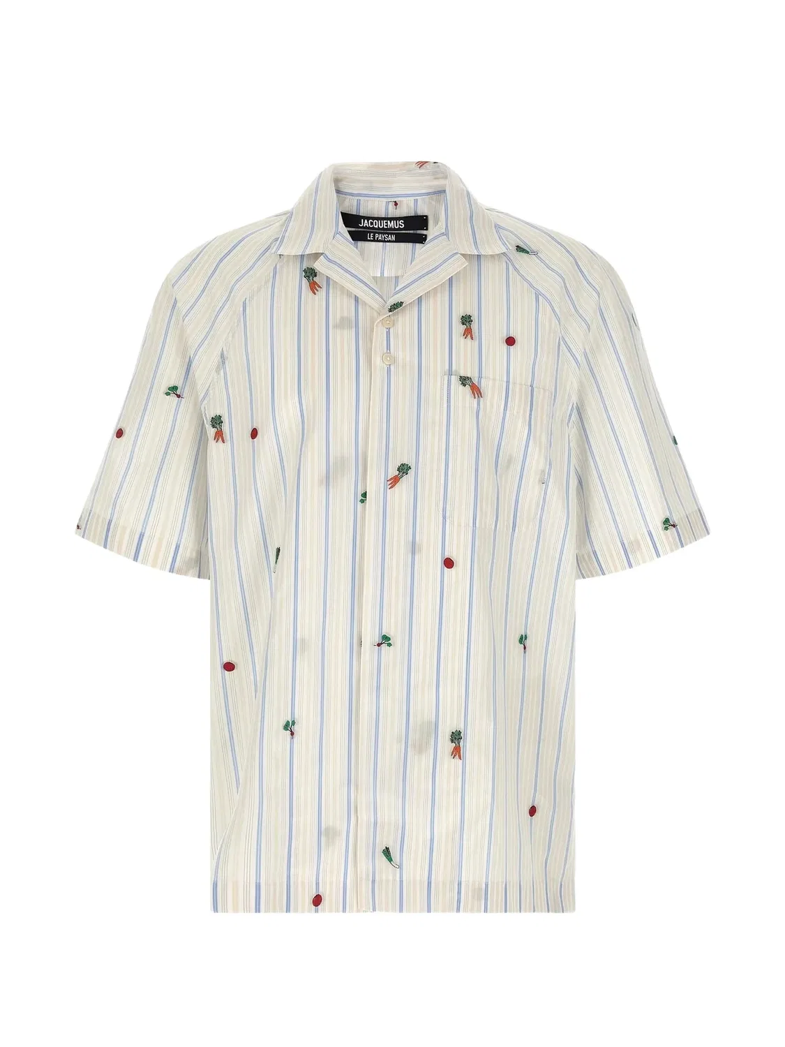 Жаккардовая рубашка The Romarin в полоску Jacquemus, нейтральные цвета