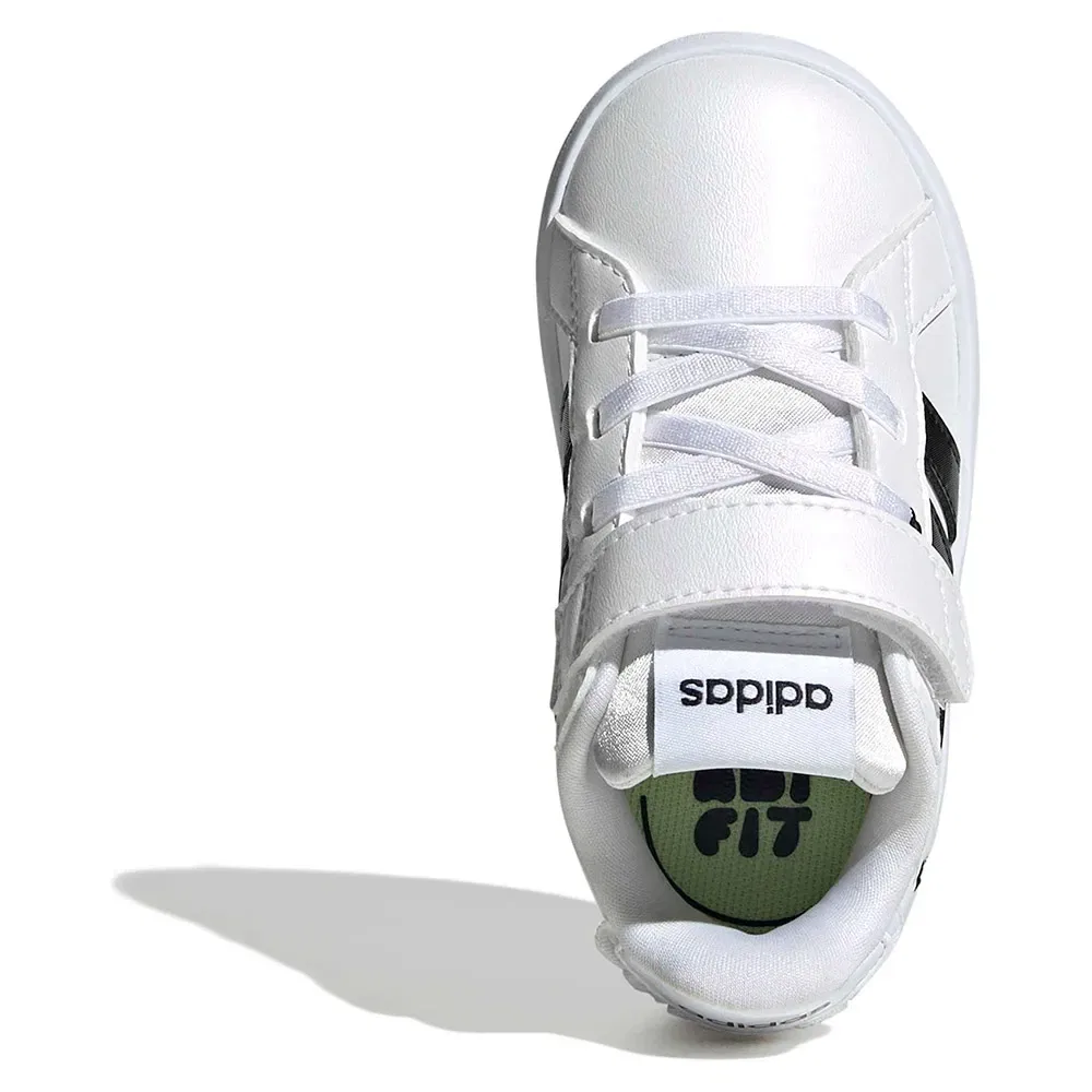 Детские кроссовки для девочек с принтом Grand Court 3.0 Adidas, White — фото 2