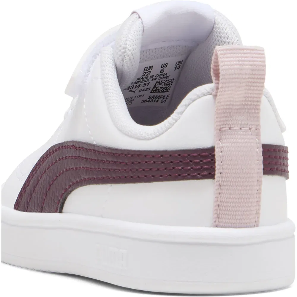 Детские кроссовки для девочек с липучками Puma Rickie AC+ Inf, White — фото 4