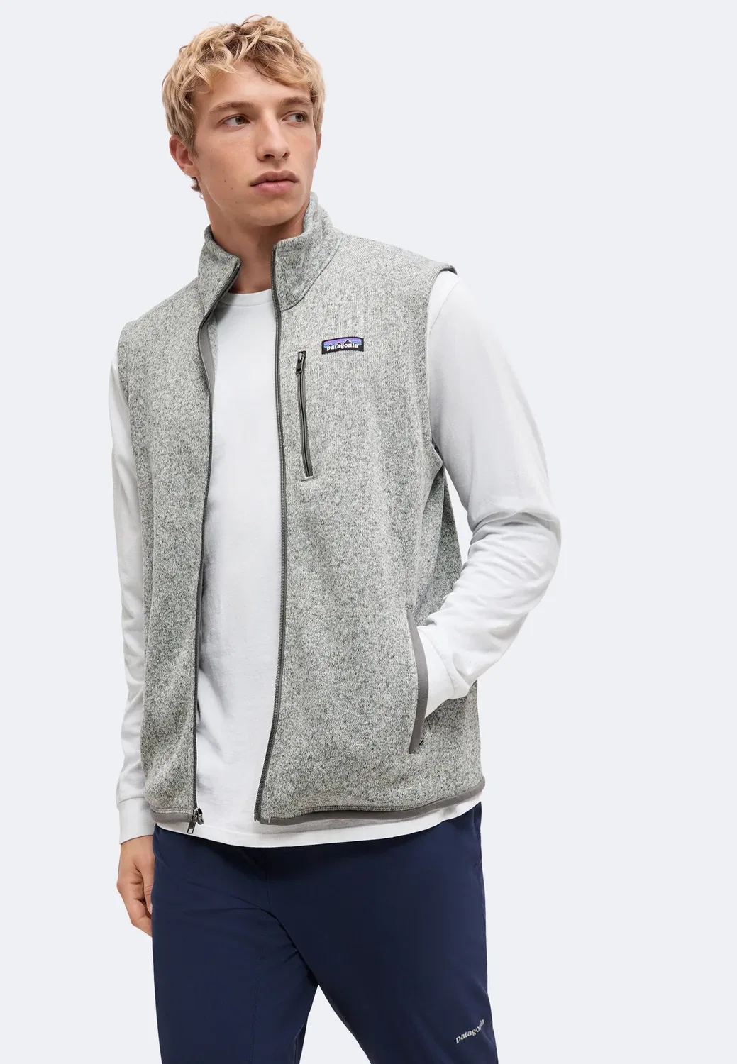 Футболка с длинными рукавами с логотипом P-6 responsibili-tee Patagonia, Fiber White — фото 4