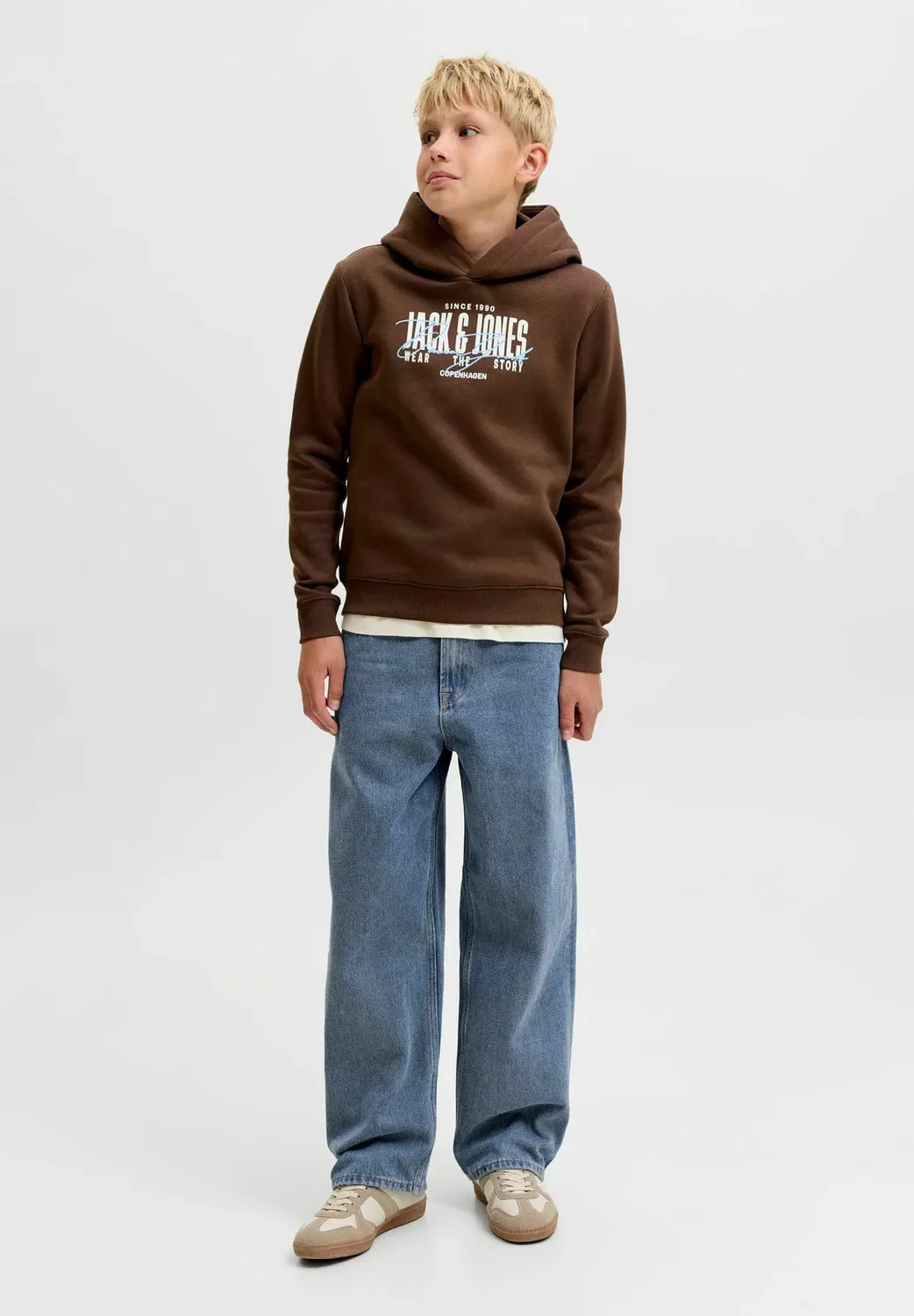 Свободные джинсы jjialex jjoriginal akm 966 jnr junior - джинсы свободного кроя Jack & Jones Junior, Blue Denim