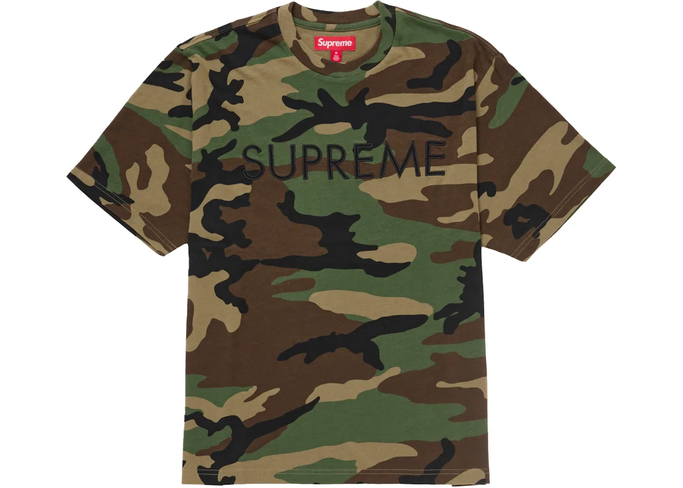Мужская футболка с принтом Supreme Capital S/S Top, Woodland Camo