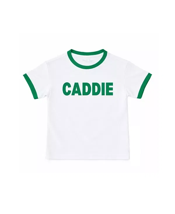 Детская футболка с круглым вырезом Crewneck Bits & Bows, White/Green