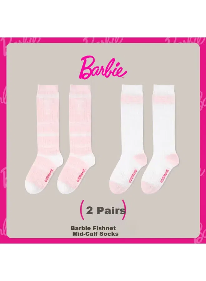 Носки детские с сетчатым узором высокие гольфы Barbie