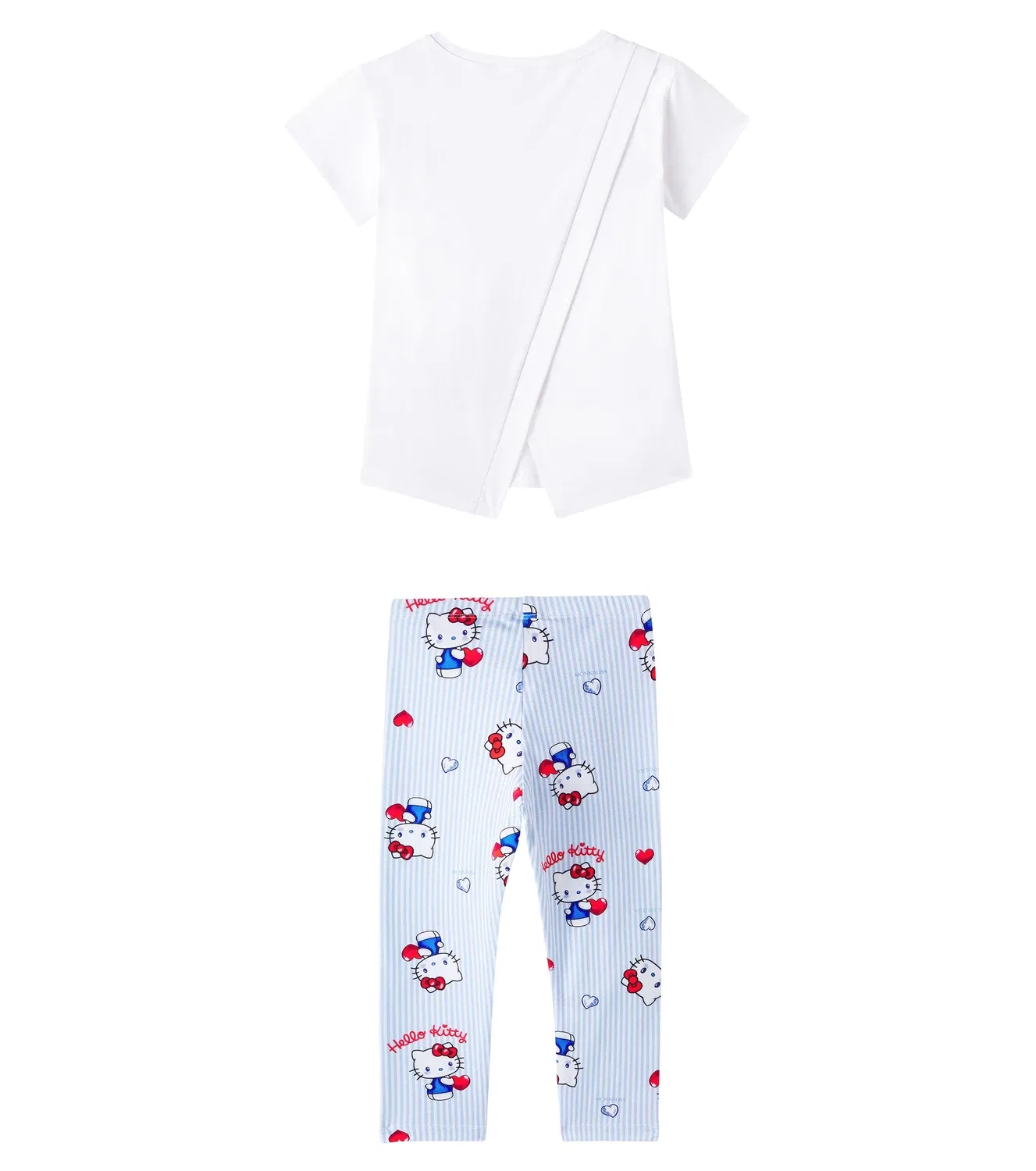 Комплект из футболки и леггинсов Hello Kitty Monnalisa, белый — фото 4