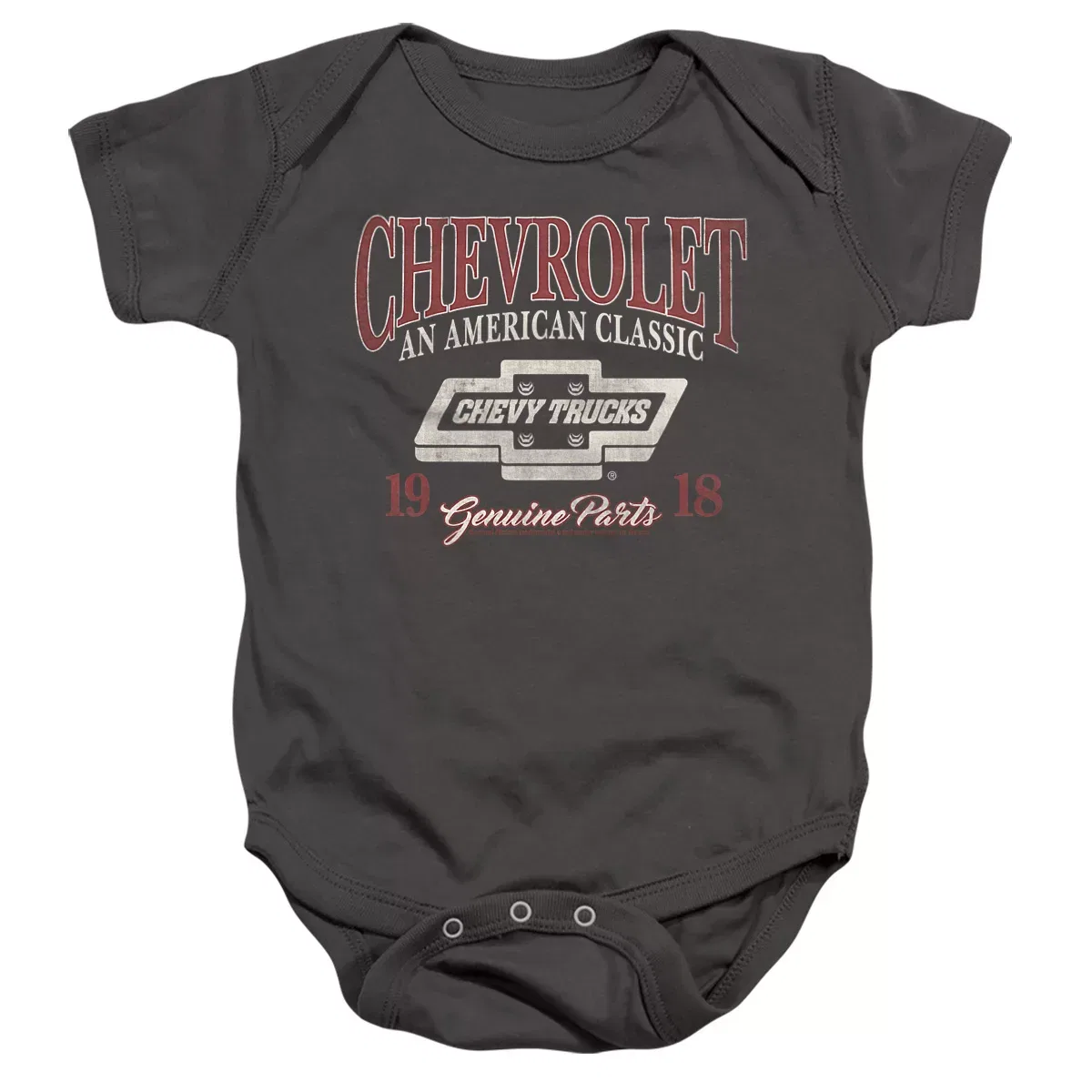 Детское боди для мальчиков с коротким рукавом Chevrolet, Charcoal