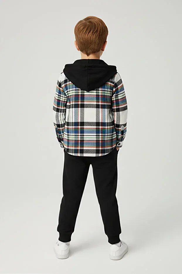 Детский комплект для мальчиков с принтом Lumberjack Shirt Dmb Boys & Girls, Black — фото 3