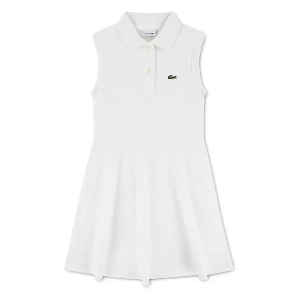 Платье без рукавов Lacoste Kids, белый