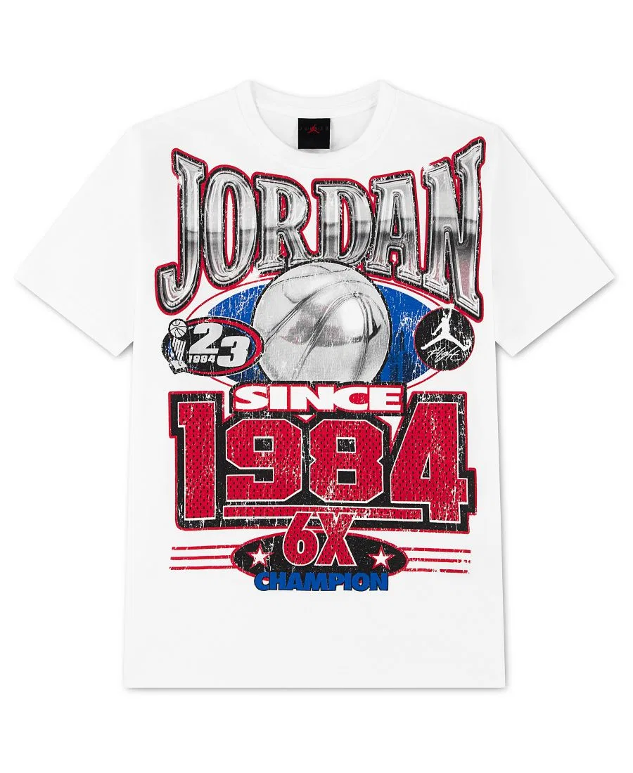 Детская футболка с коротким рукавом с принтом Jordan, White