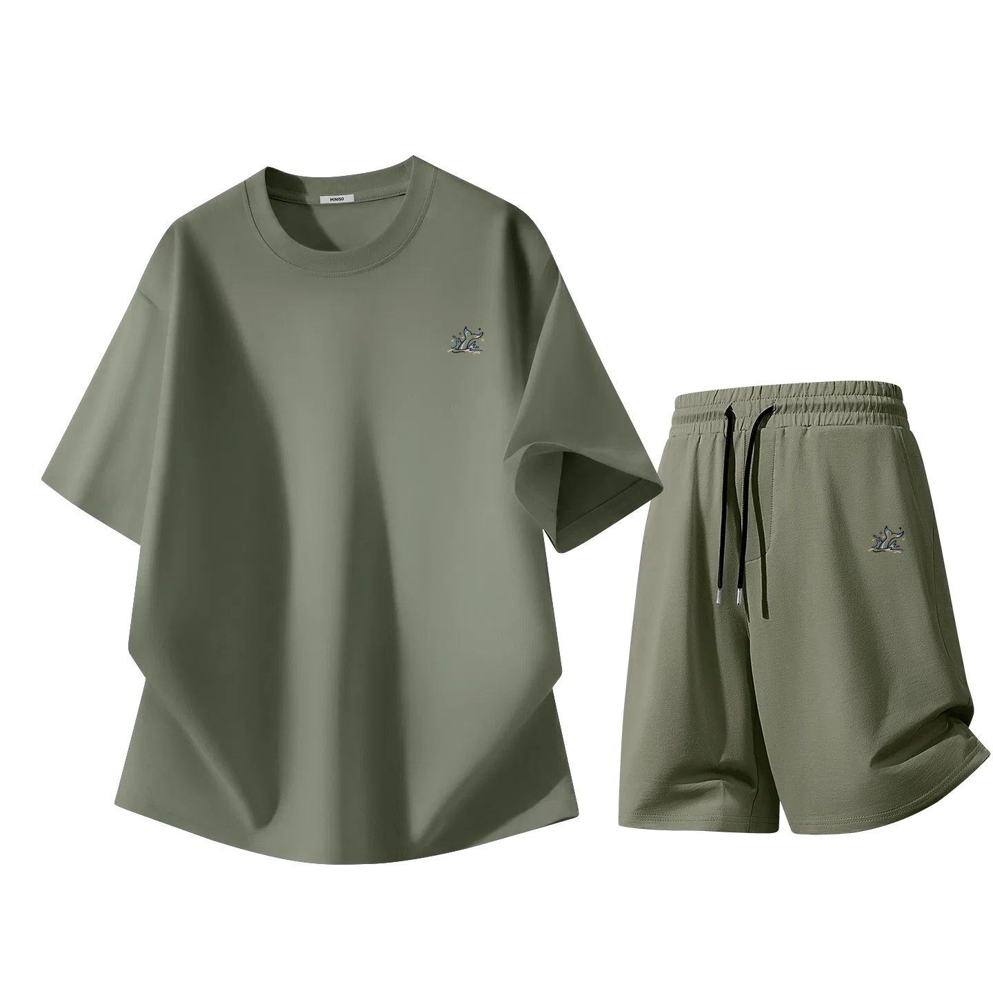 Детский спортивный комплект с принтом MINISO, Palm Green+Palm Green