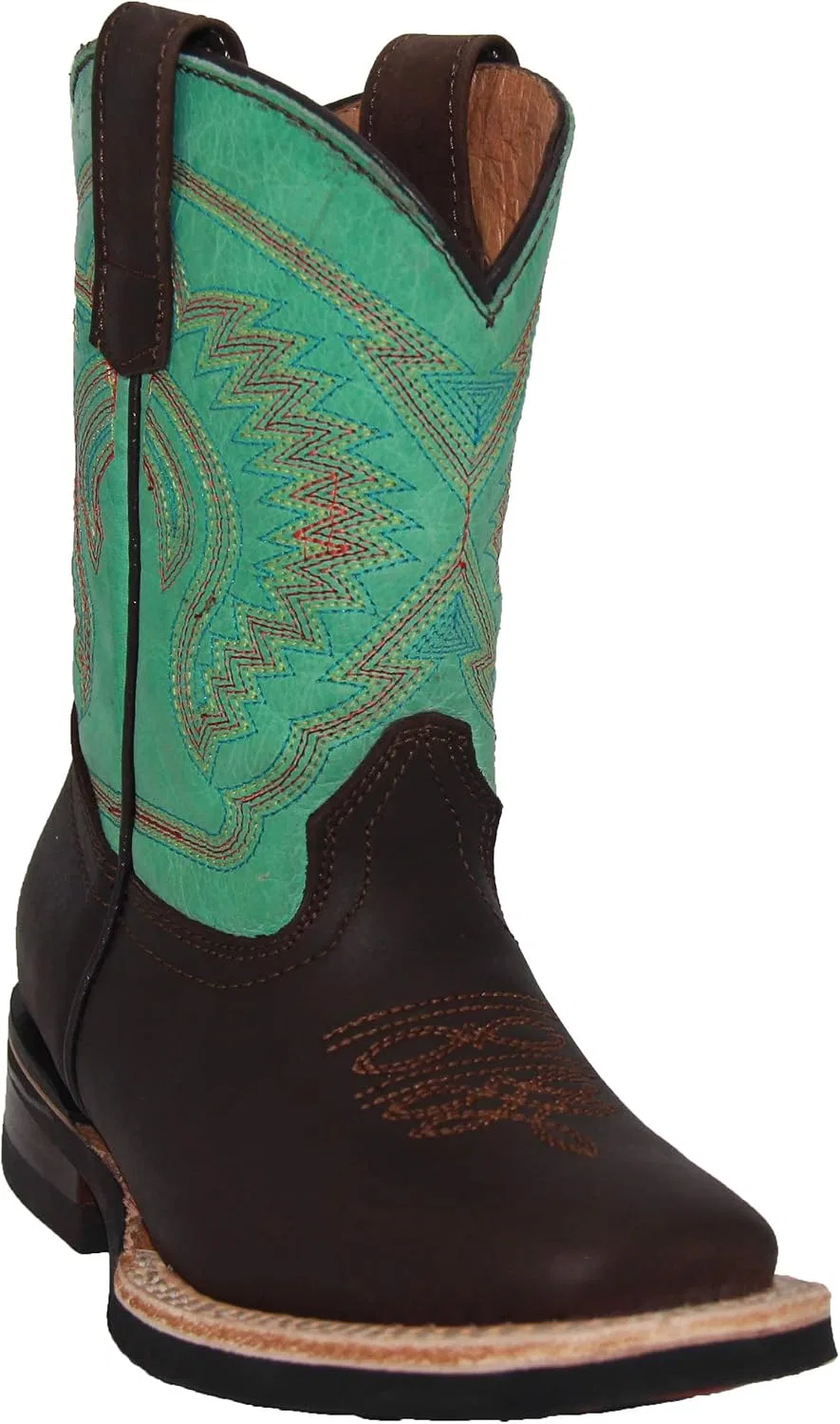 Детские сапоги для девочек с принтом Kids Western Boots Girls Cowgirl Cowboy Boot The Western Shops, Teal Brown