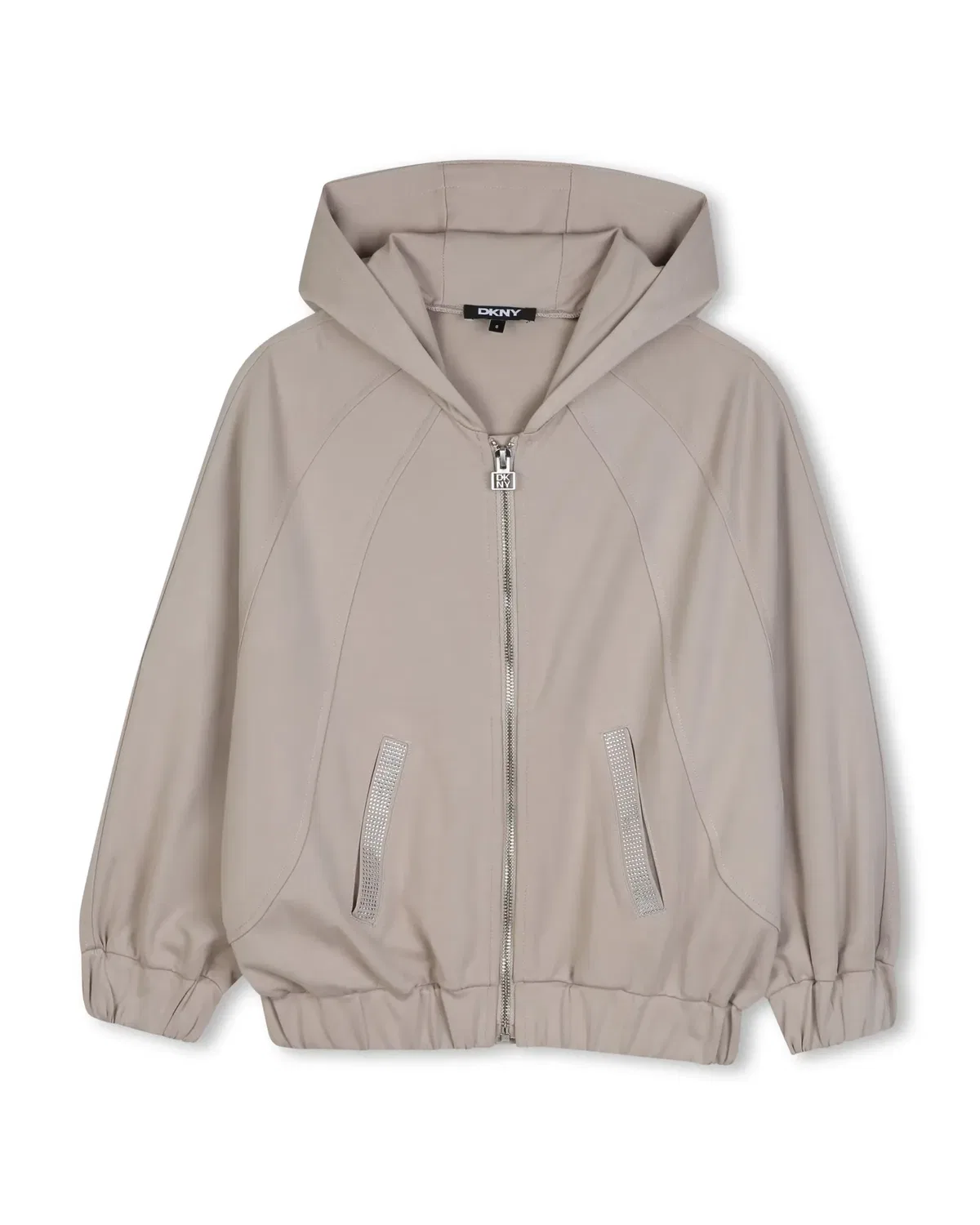 Детское худи для девочек с капюшоном DKNY, Beige