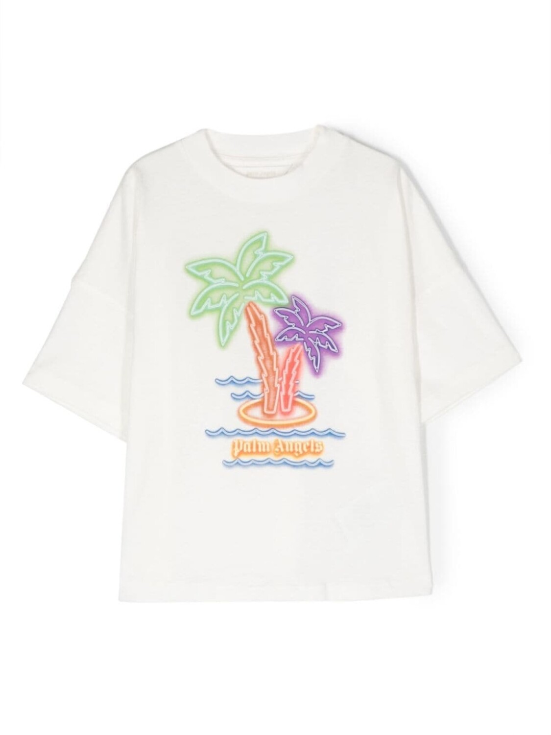 

Palm Angels Kids футболка Neon Palms, белый