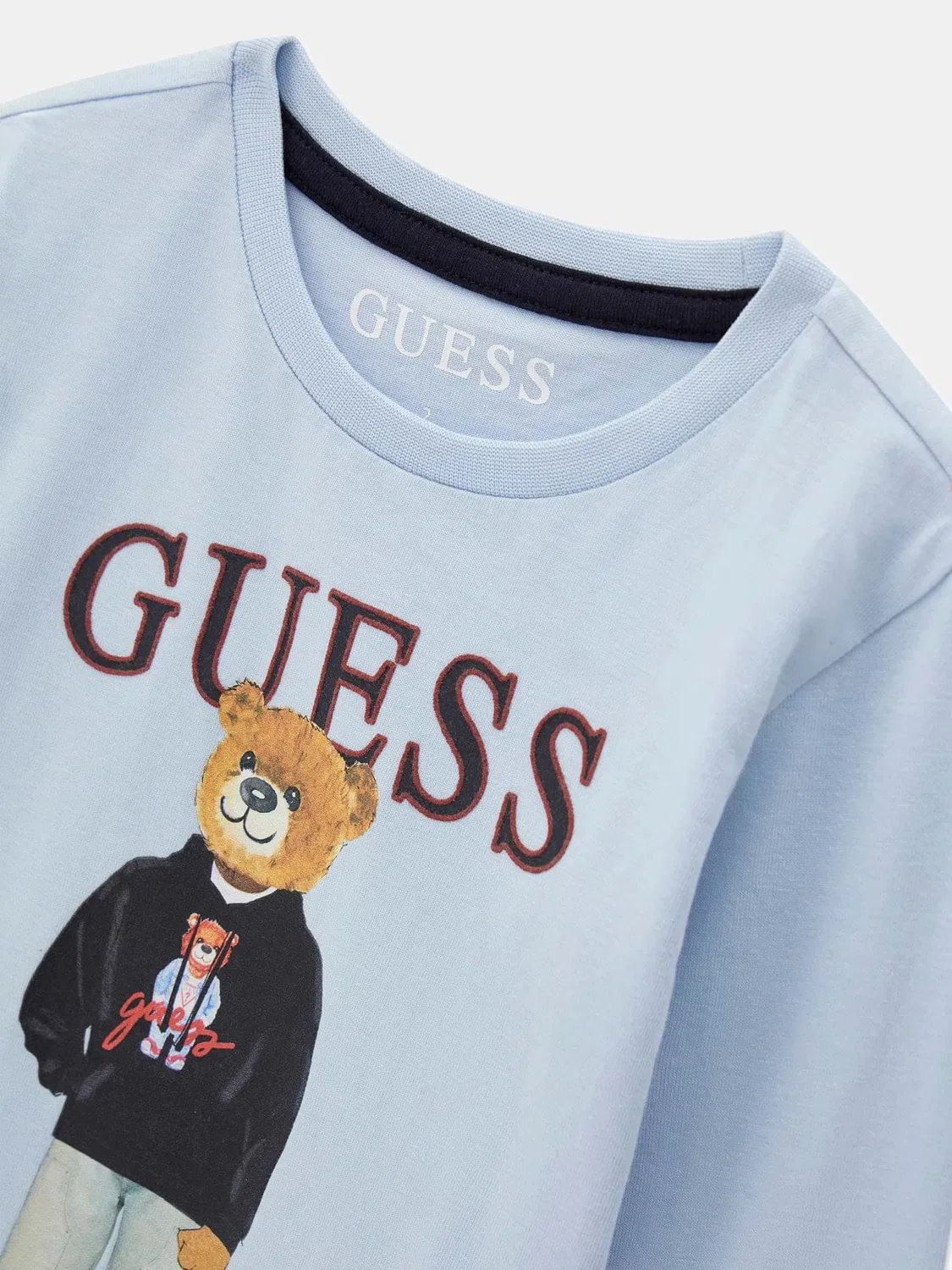 Рубашка Guess темно-синего и небесно-голубого цвета — фото 3