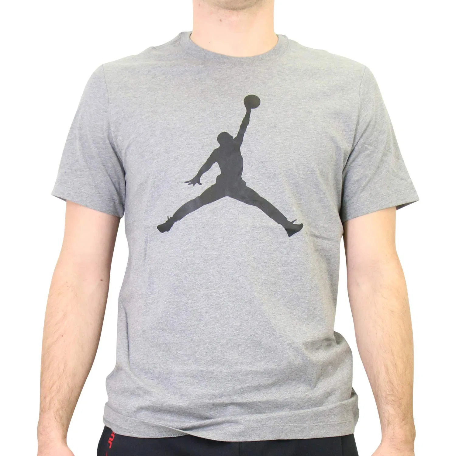 Мужская футболка с длинным рукавом Jordan Jumpman Nike, Carbon Heather/Black
