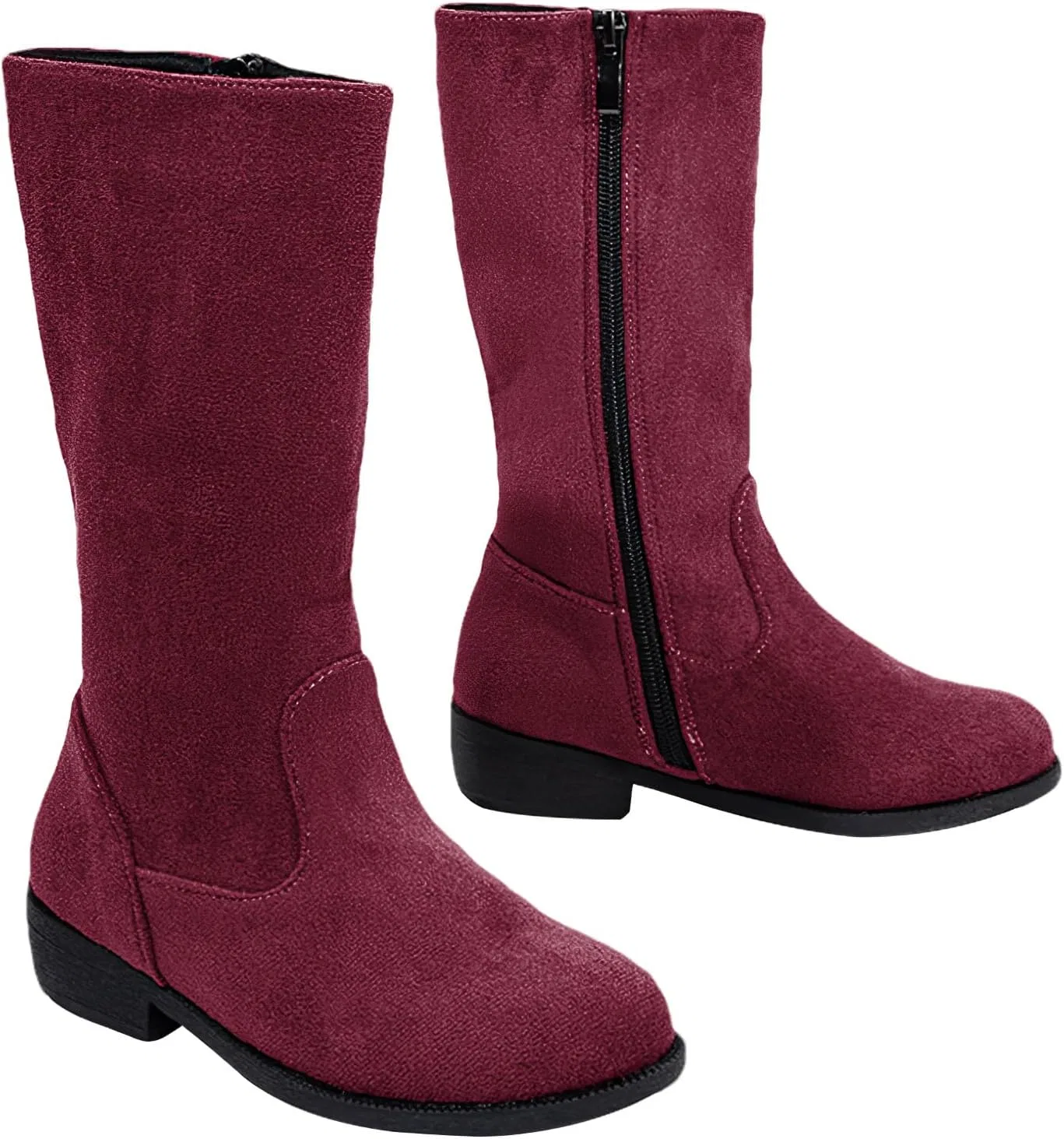 Детские зимние сапоги для девочек с боковой молнией rismart, Wine Red — фото 3