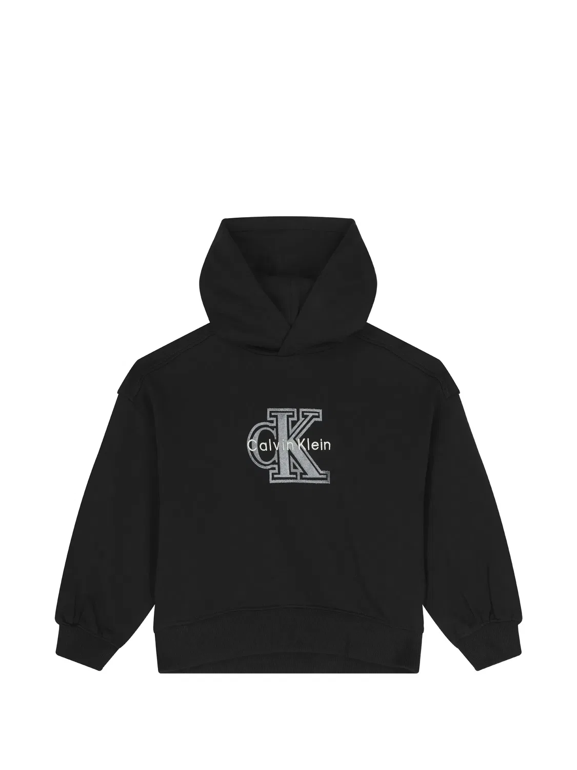 Толстовка с капюшоном, черная Calvin Klein, черный