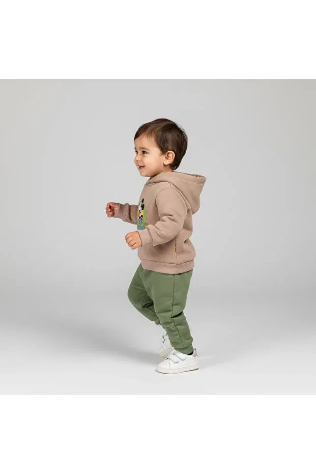 Детский комплект спортивного костюма для мальчиков хлопковый Ilo, Beige — фото 2