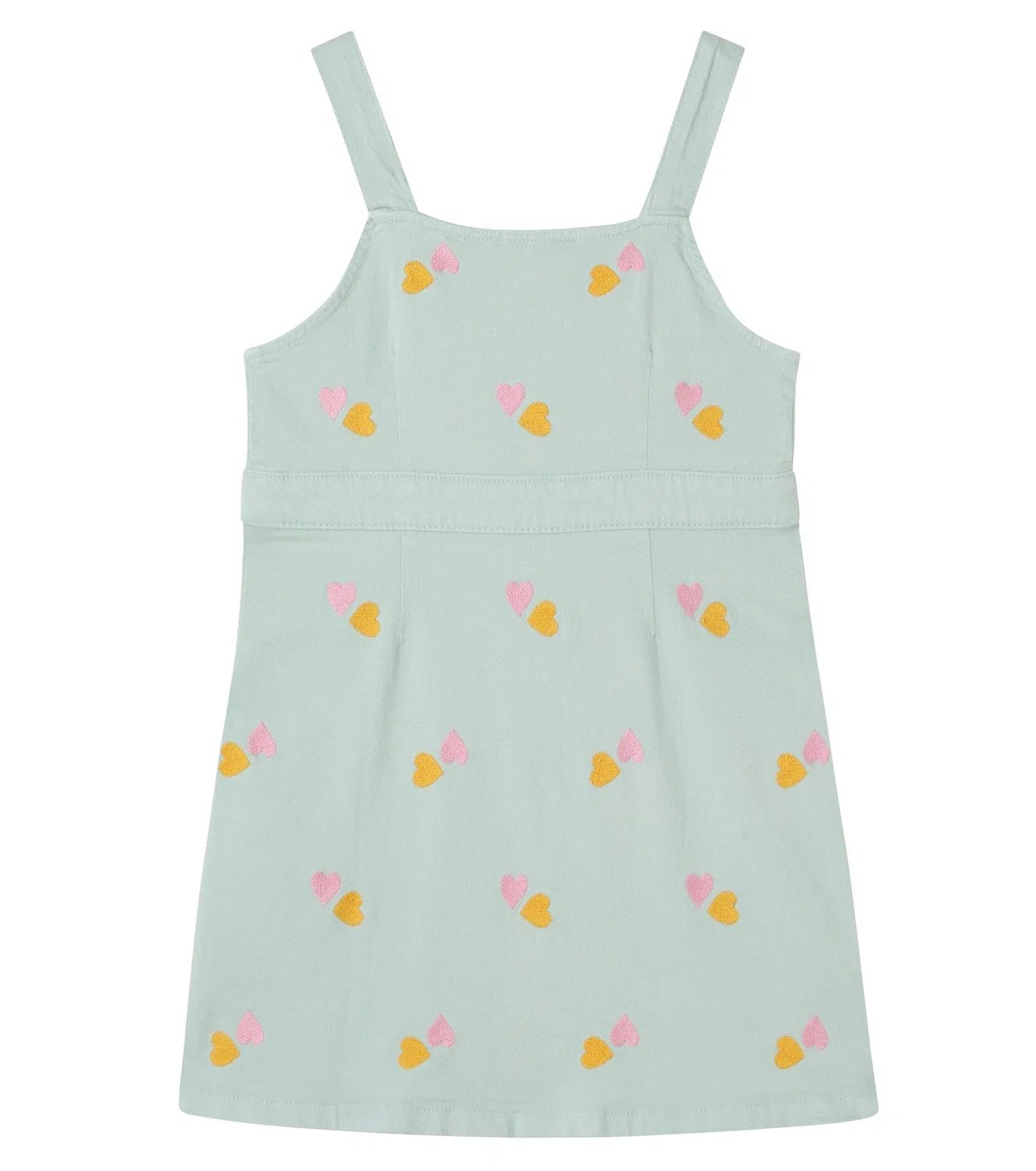 Платье джинсовое с вышивкой Stella Mccartney Kids, зеленый — фото 4