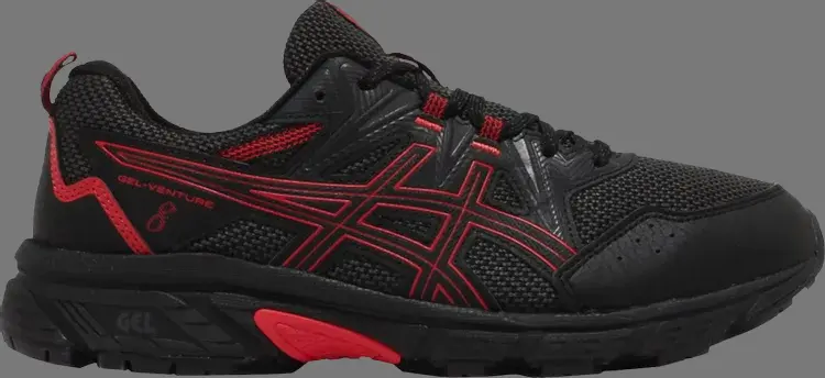

Кроссовки gel venture 8 4e wide 'black eletric red' Asics, черный
