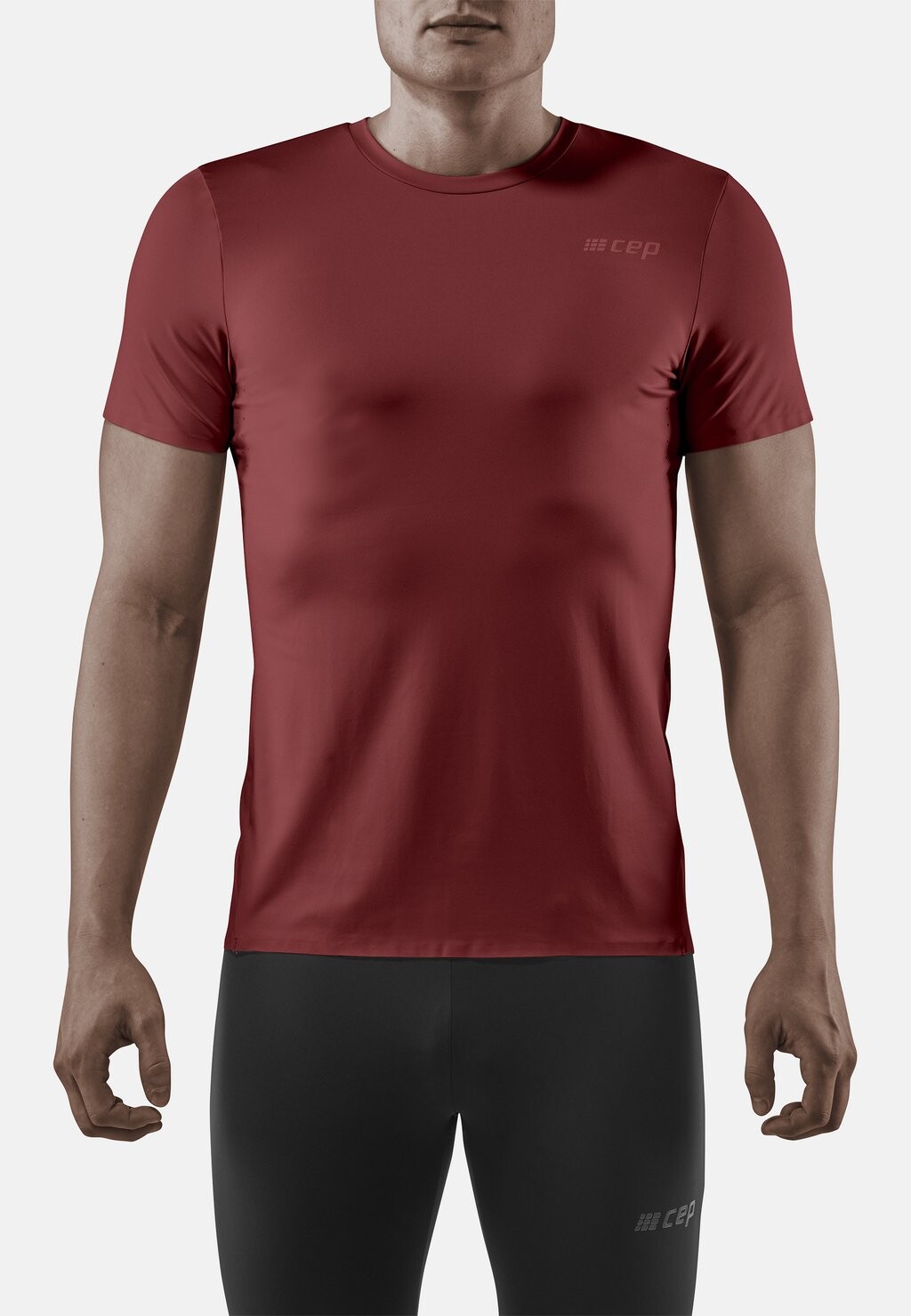 

Футболка с принтом RUN SHORT SLEEVE CEP, цвет dark red