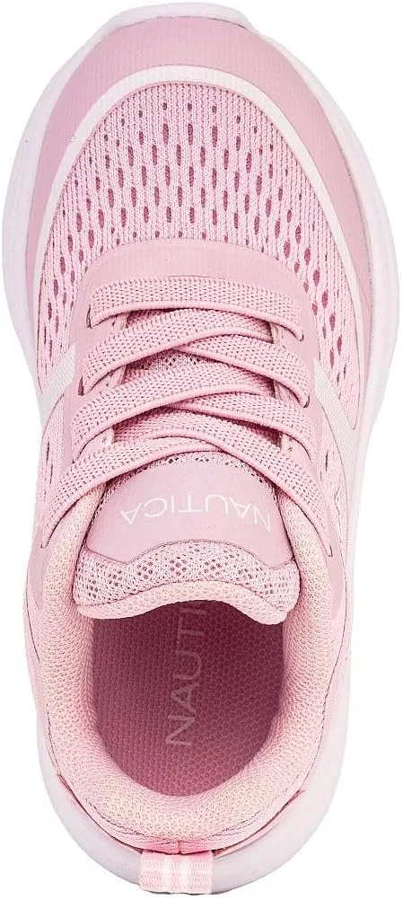 Детские кроссовки для мальчиков с закрытием-шнурком Nautica, Pink White — фото 4