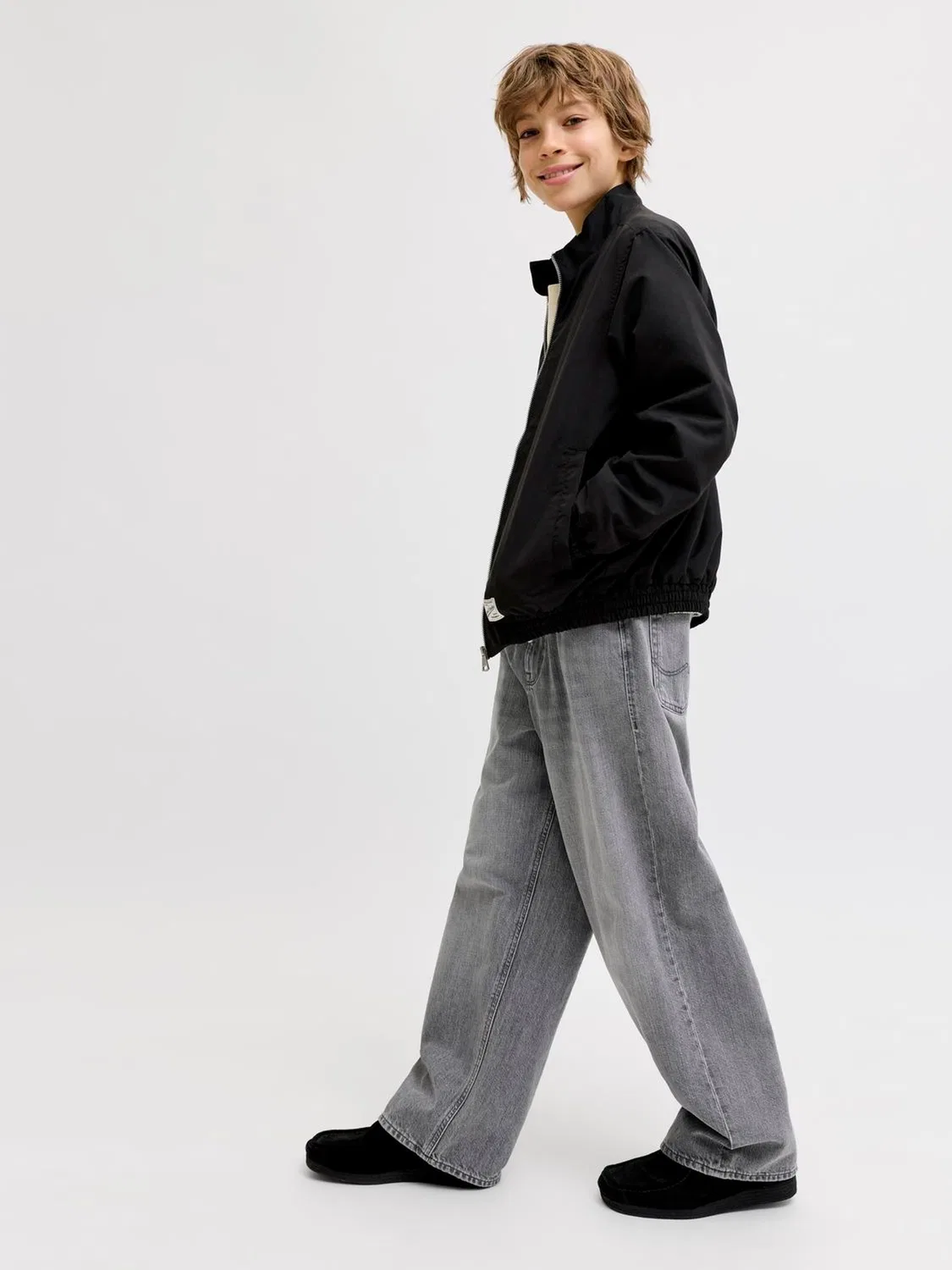 Джинсы широкие Dave JACK & JONES JUNIOR, черный — фото 2