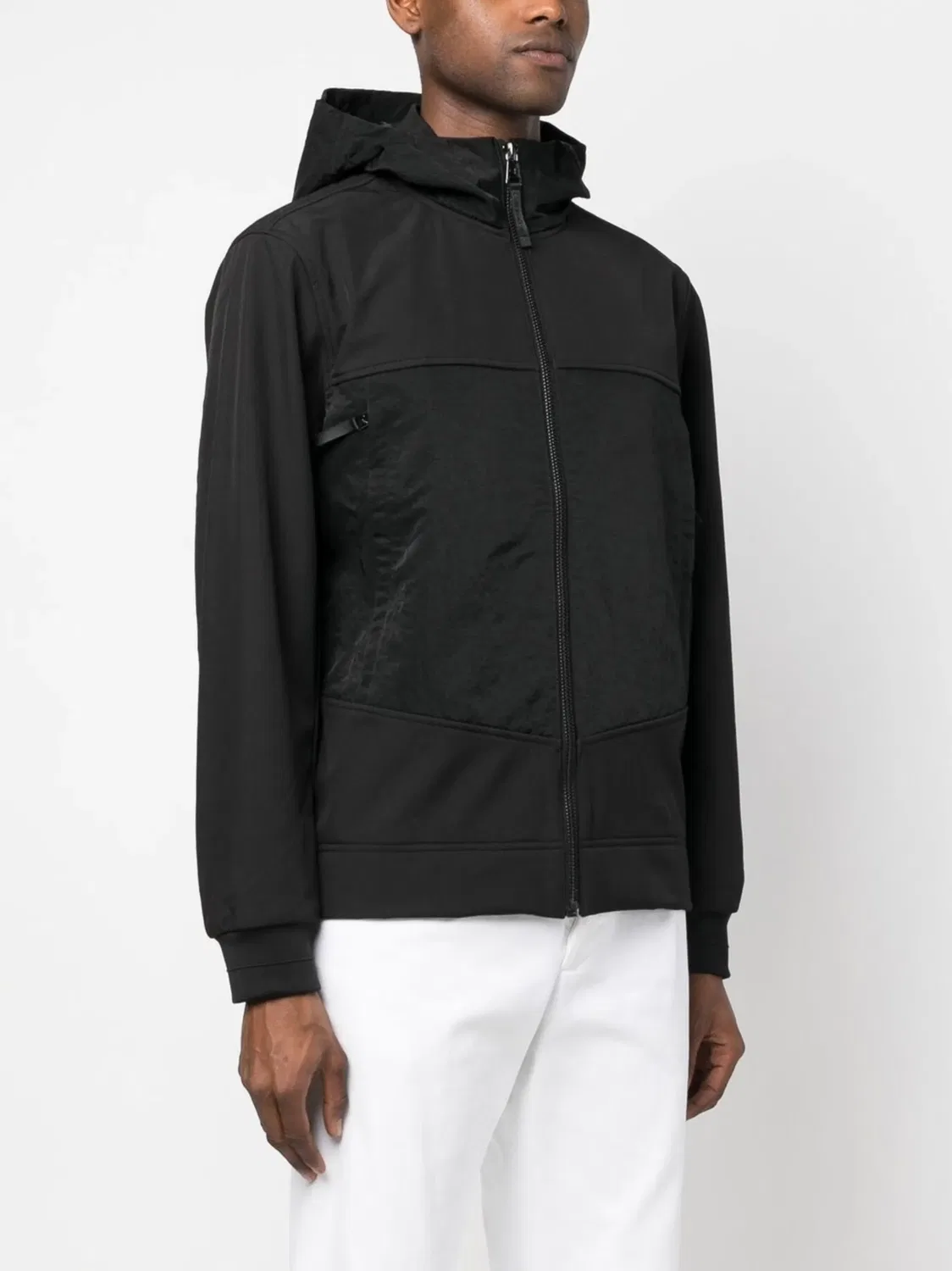 Куртка с капюшоном из ткани с эффектом мятия Calvin Klein, черный — фото 3