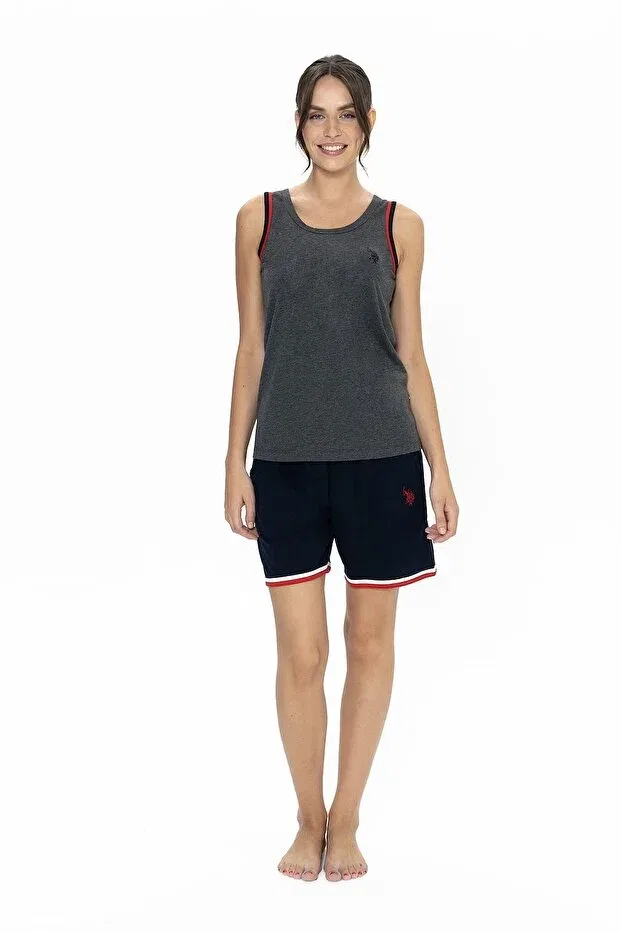 Женский комплект пижамы с принтом U.S. Polo Assn., Anthracite Melange