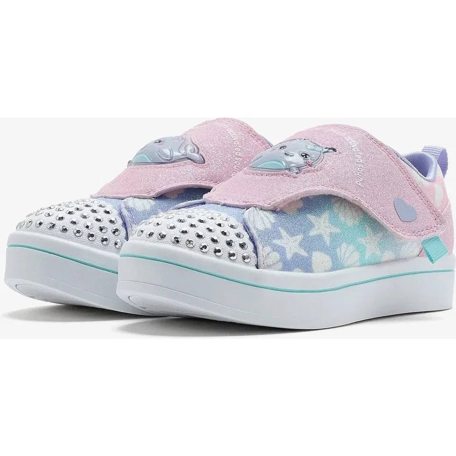 Детские светящиеся кроссовки Twi-Lites-Twinkle Pets Skechers, Цвет: Pембе — фото 3