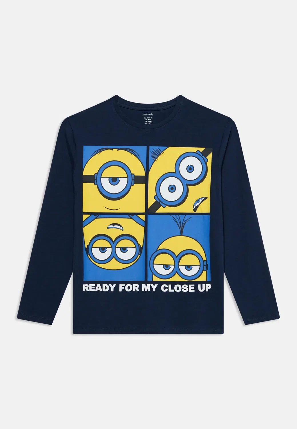 Футболка с длинными рукавами Nkmaban minions Name It, Navy Blazer — фото 3