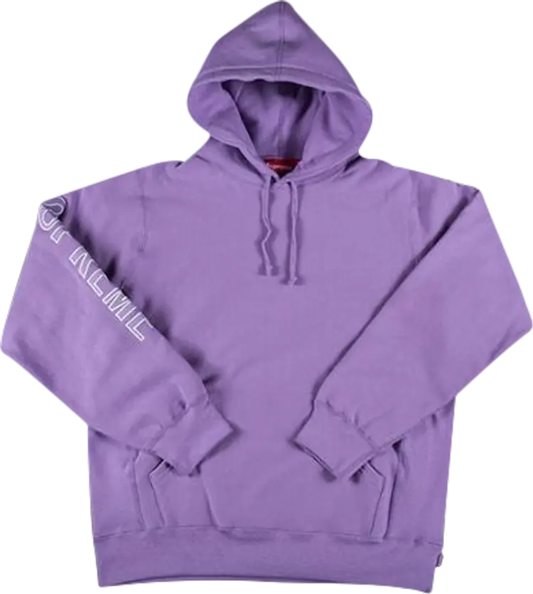 

Толстовка Supreme Sleeve Embroidery Hooded Sweatshirt 'Violet', фиолетовый