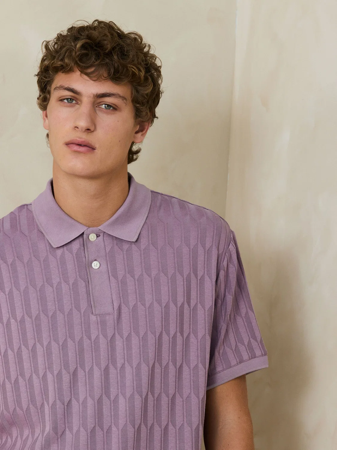 Поло джаккардовое текстурированное Next, Mauve Purple