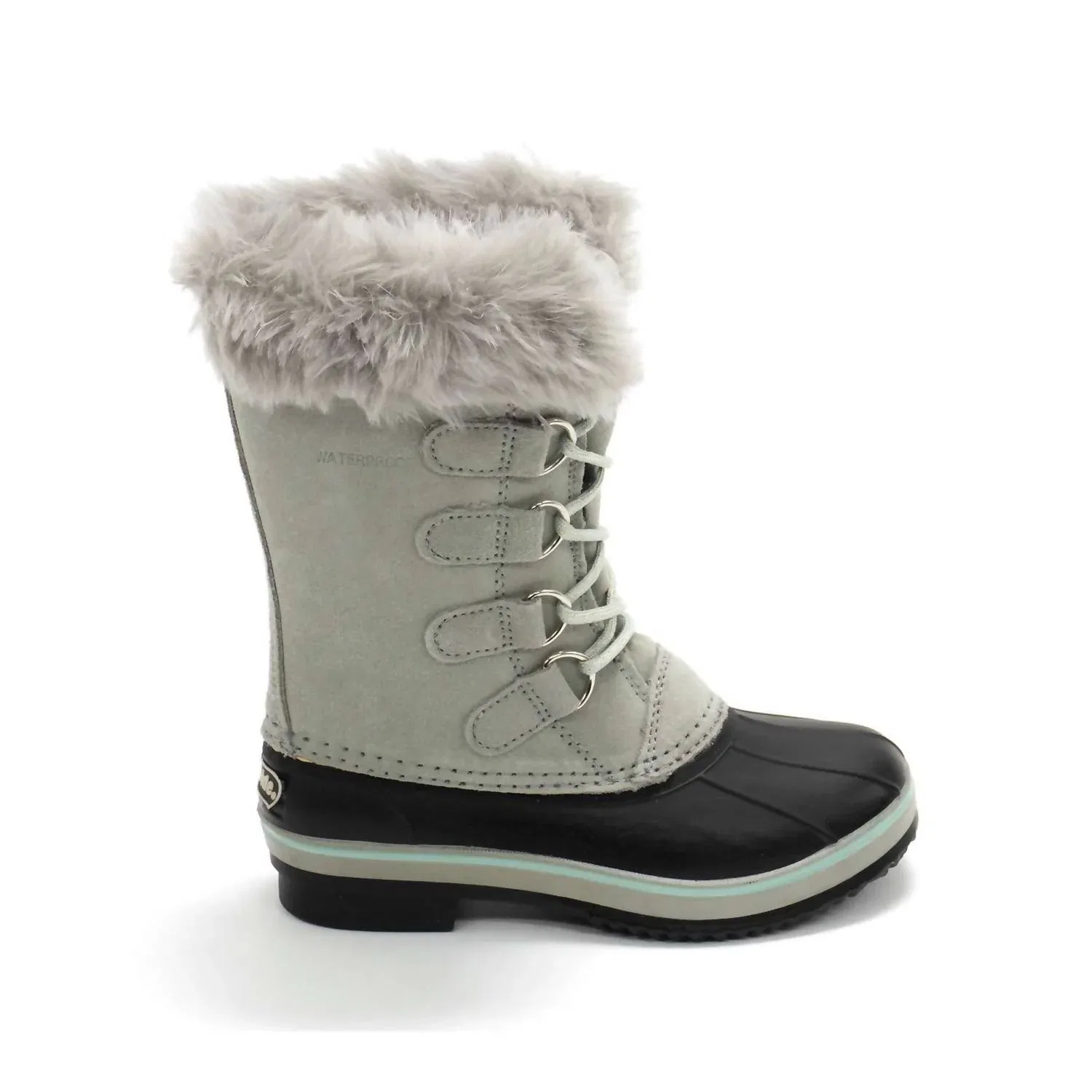 Детские зимние сапоги водонепроницаемые на шнуровке Kathmandu Northside, Light Gray