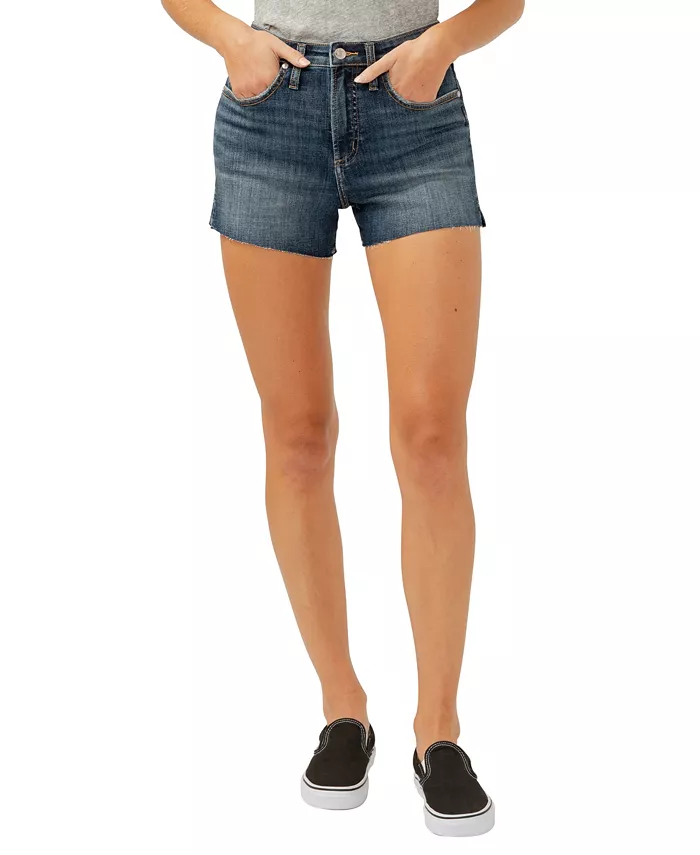 

Женские шорты Beau High Rise Luxe Stretch Silver Jeans Co., синий