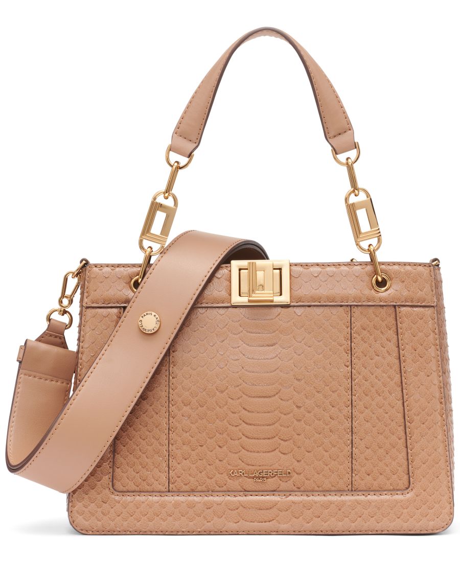

Сумка-мессенджер Ivette с застежкой-молнией сверху KARL LAGERFELD PARIS, Vicuna Snake