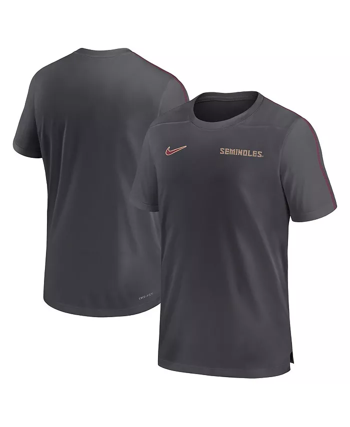 

Мужская футболка Florida State Seminoles 2024 Sideline Coach Performance T-shirt Nike, серый