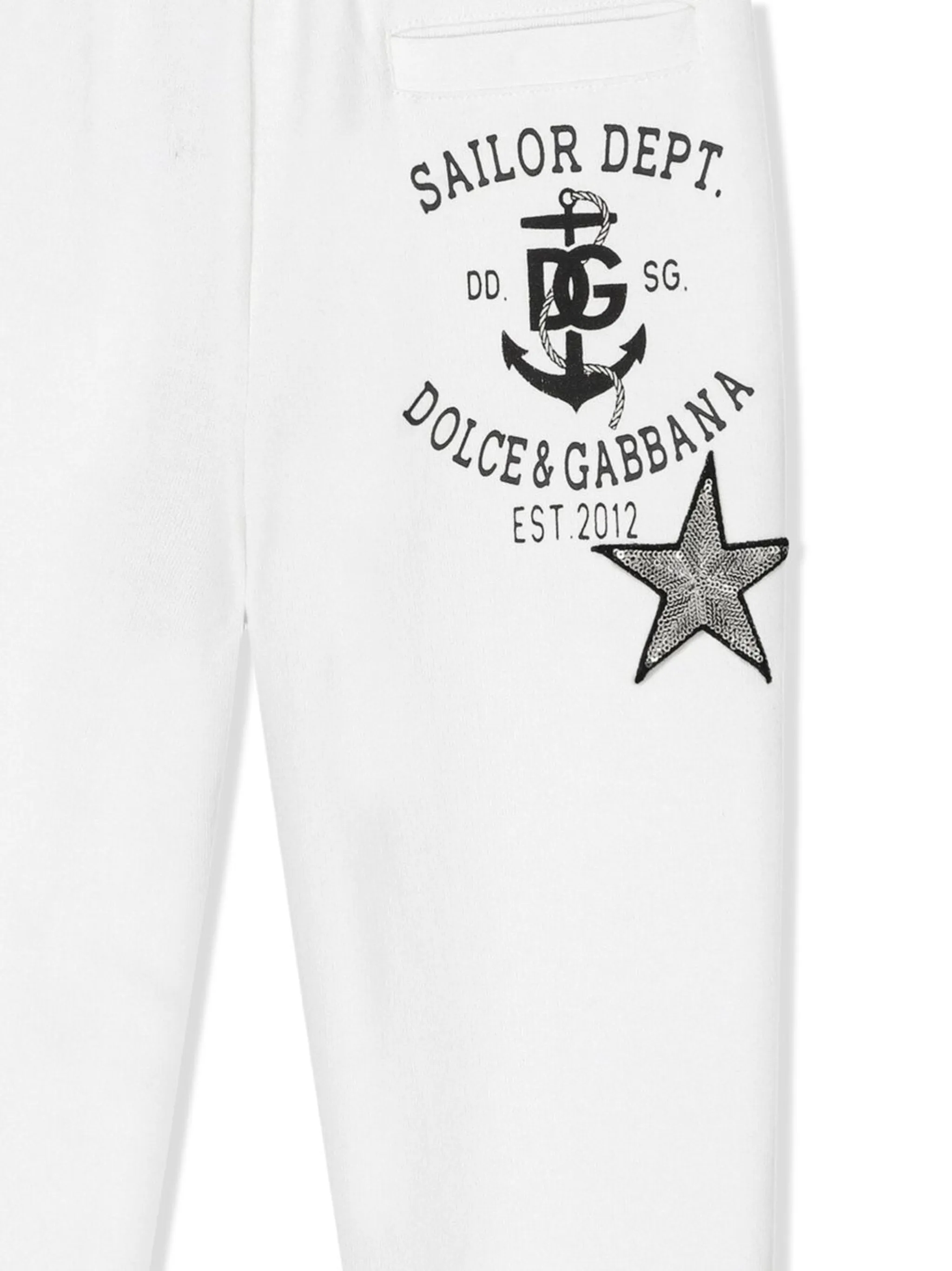 Спортивные брюки с нашивками Dolce & Gabbana Kids, белый — фото 3