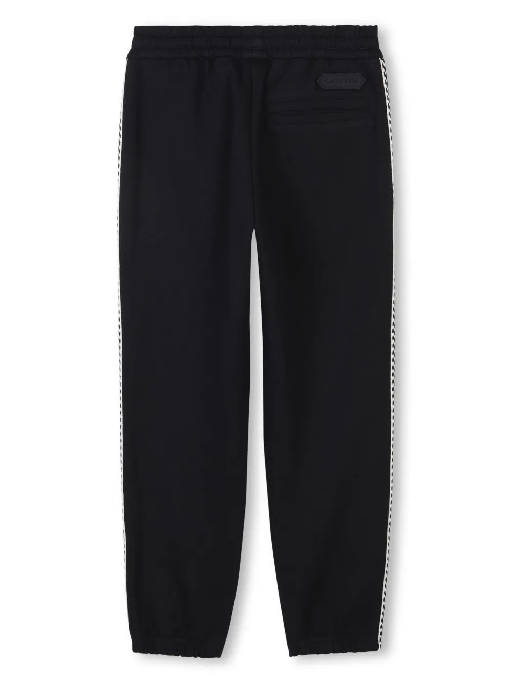 Спортивные брюки с эластичным поясом и кулиской Lanvin Enfant, черный — фото 2