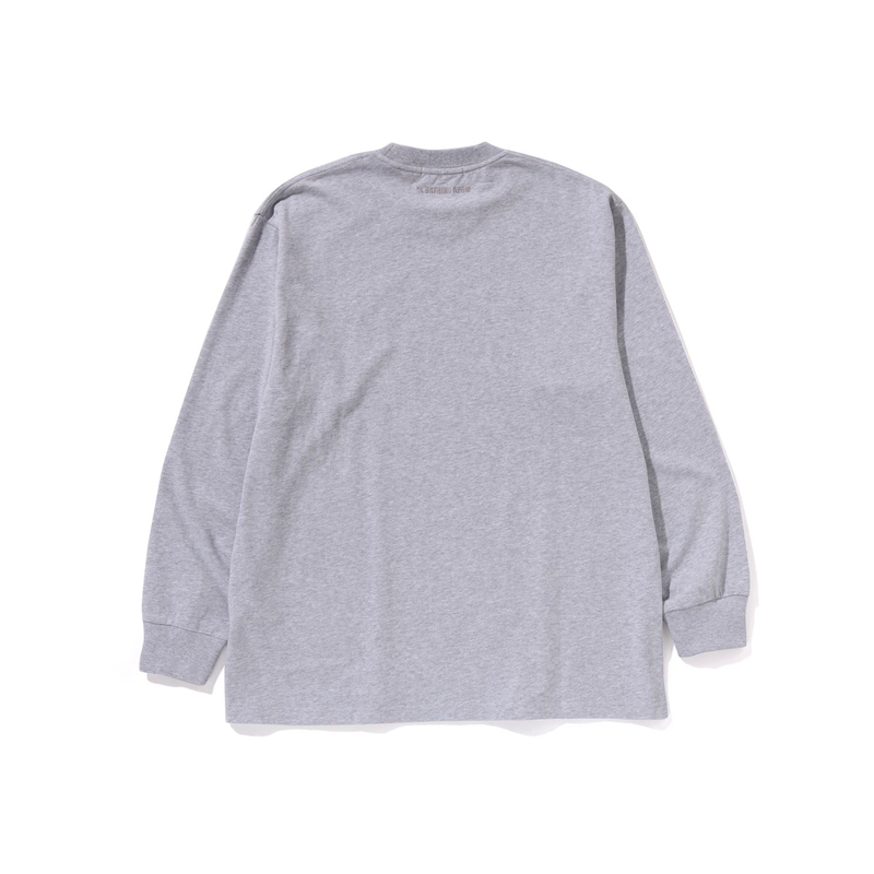 Футболка Bape One Point Relaxed Fit с длинным рукавом A BATHING APE, черный — фото 4