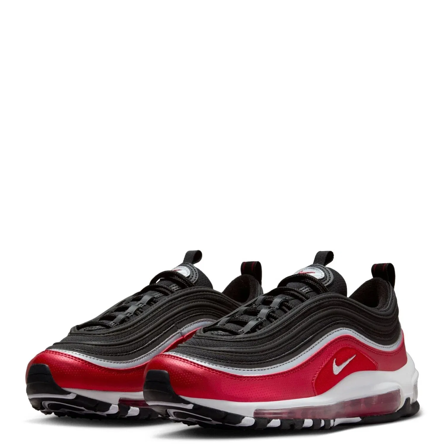 Детские кроссовки Nike Air Max SE FB3245 - черные с красными в стиле лайфстайл HTAT46